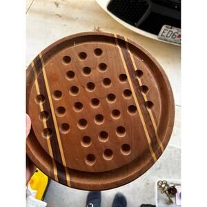 Vintage Wooden Marble Solitaire Board